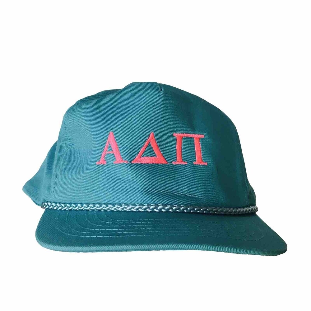 Alpha Delta Pi Sorority Baseball Hat Cap Aqua Green Pink College University NEW